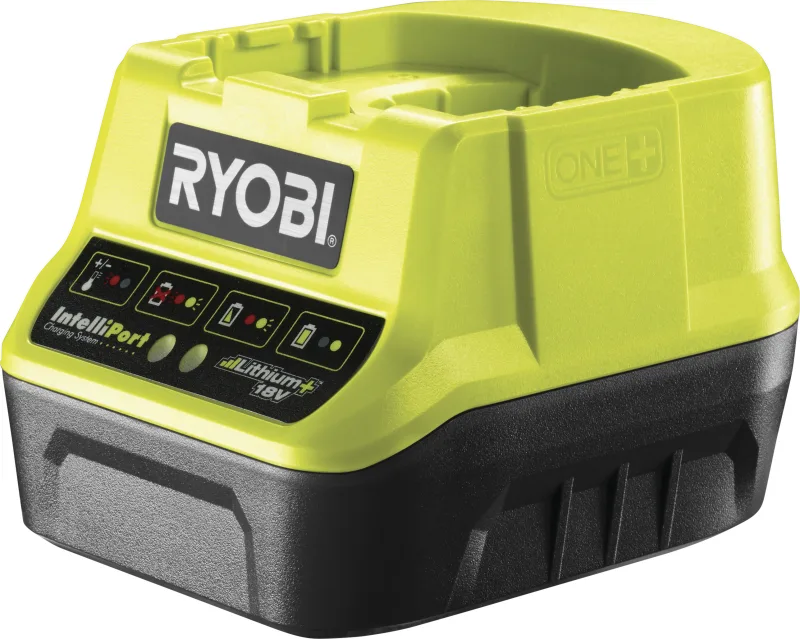 Cargador para batería ryobi rc18-120g one+ 2ah 18v con indicador de carga y carga rápida