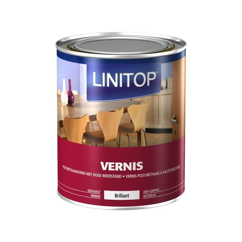 Vernis - barniz de poliuretano de alta resistencia para interiores - linitop - 2,5 l