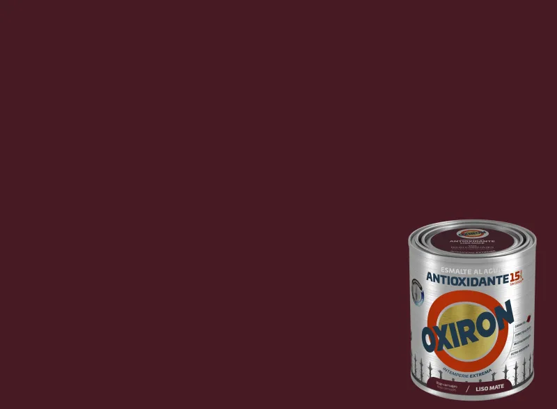 Pintura oxiron liso agua mate 0,75l rojo carruaje