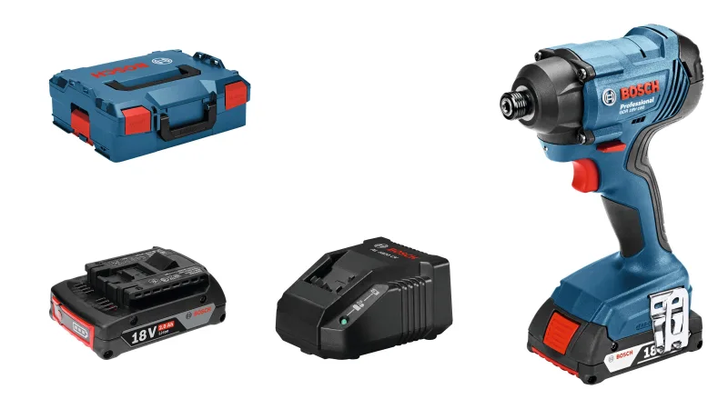 Atornillador de impacto a batería bosch professional 18v - 2 baterias - gdr 18 v-160 professional