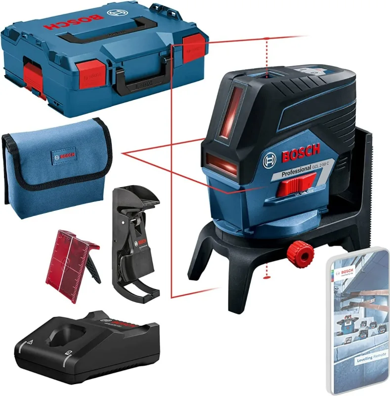 Bosch professional gcl2-50c g03 12 v laser points et lignes sans fil avec boîtier l-boxx + 1x batterie 2 ah + chargeur ( 0601066g03 )