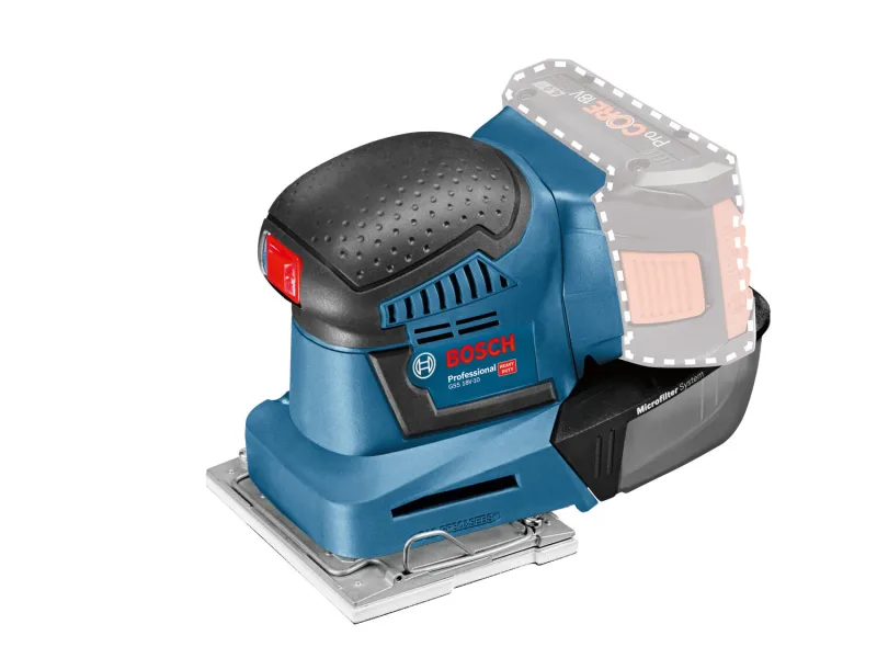 Lijadora orbital a batería bosch professional gss 18v. sin batería y cargador