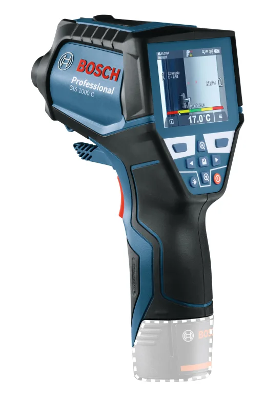 Termodetector bosch profesional gis 1000 c– rango -40ºc a 1000ºc. thermalon/usb.