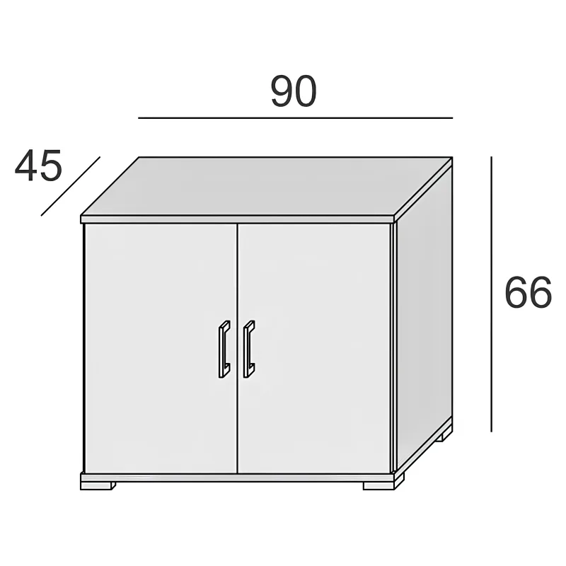 Mueble con doble puerta y estante blanco con puertas blancas.