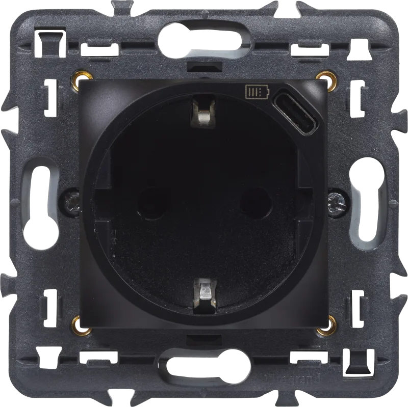 Enchufe + usb c legrand valena next negro