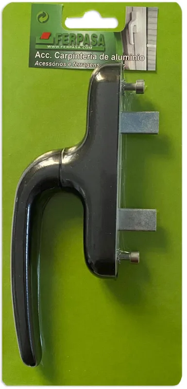 Manilla cremona negra para ventana de aluminio