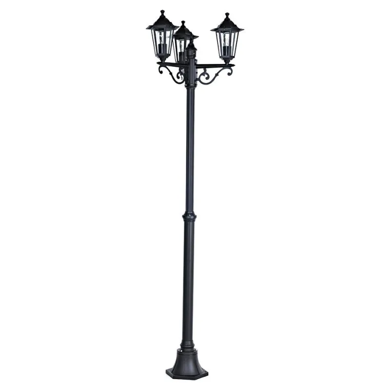 Farol orlando 3 lámparas 2,17m negro luxform
