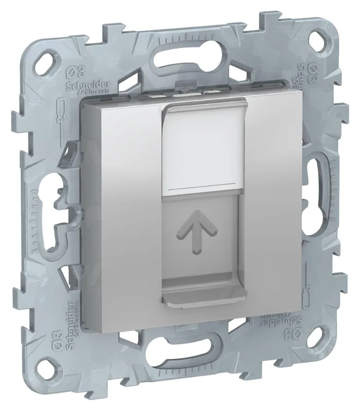 Toma de red schneider new unica aluminio