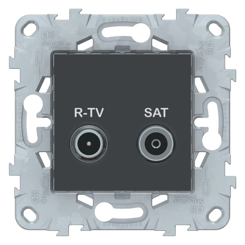 Toma de tv única schneider new unica antracita