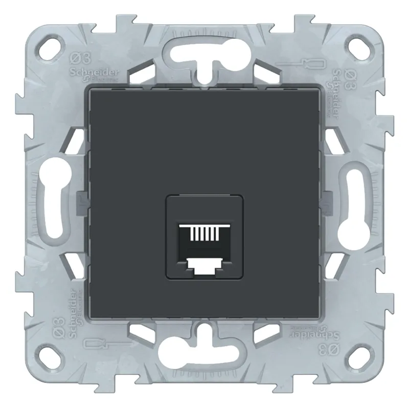 Toma de teléfono schneider new unica antracita