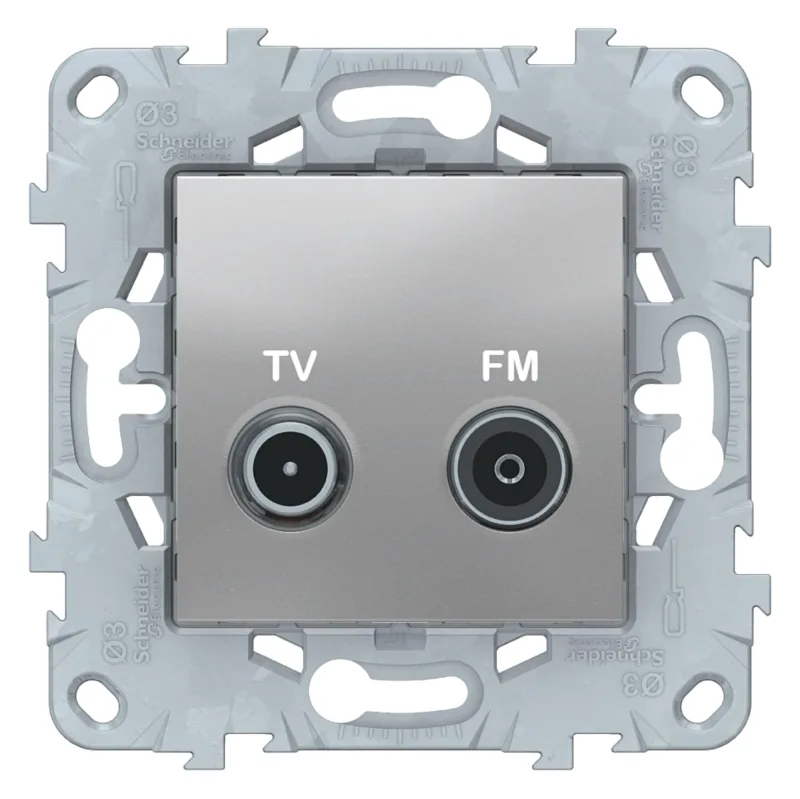 Toma de tv final schneider new unica aluminio