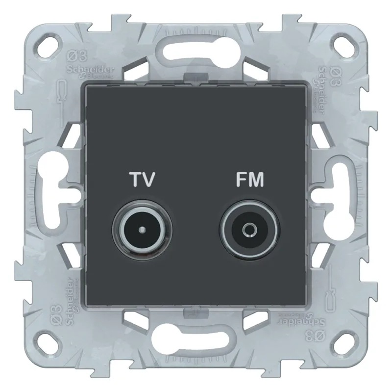 Toma de tv final schneider new unica antracita