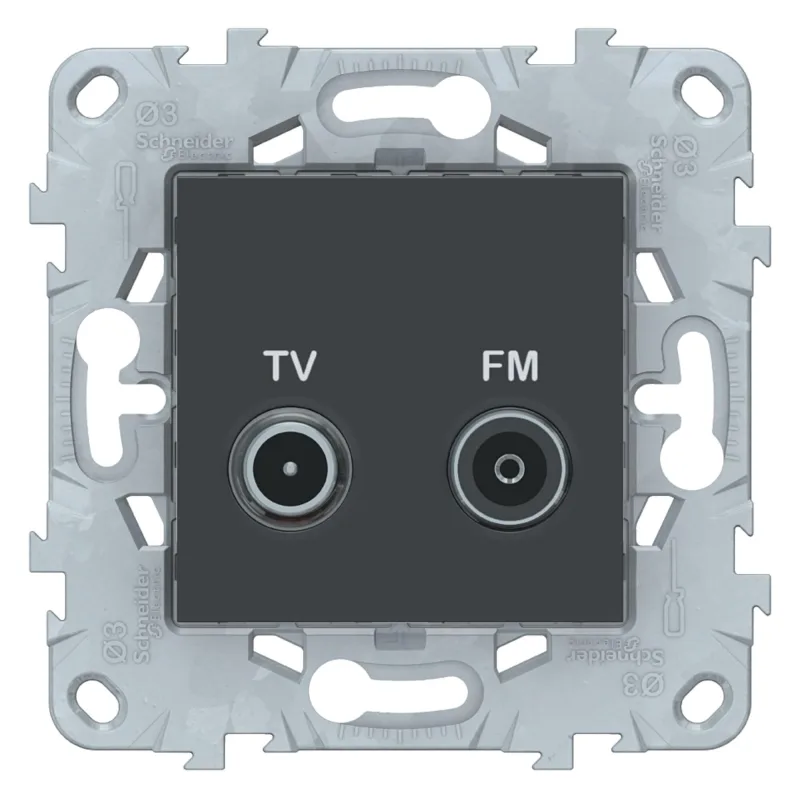 Toma de tv intermedia schneider new unica antracita