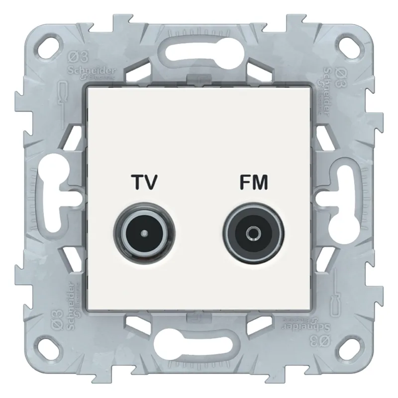 Toma de tv intermedia schneider new unica blanco