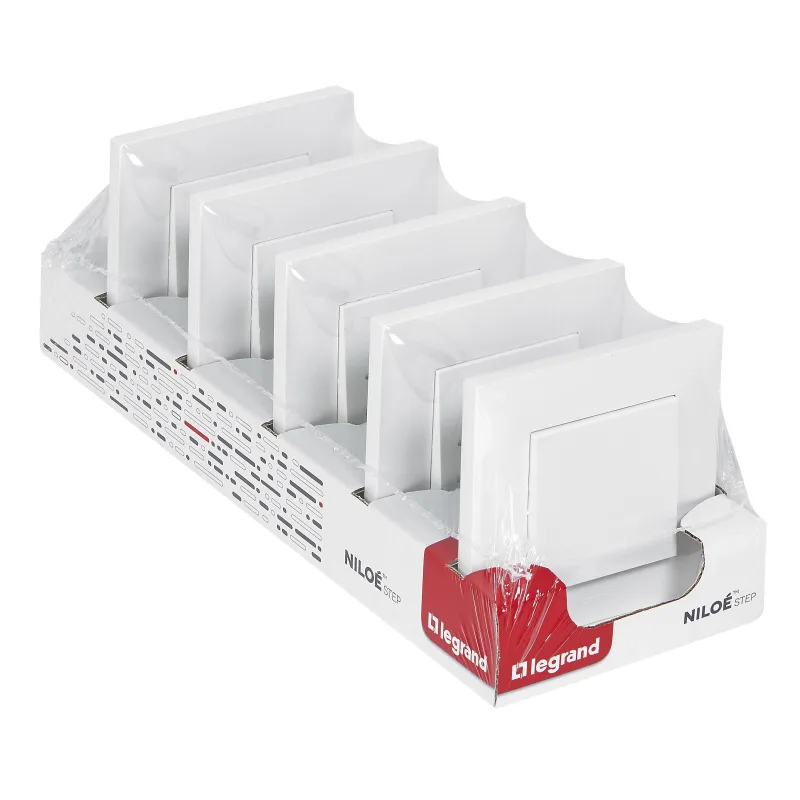 Pack de 5 interruptores legrand niloé step blanco