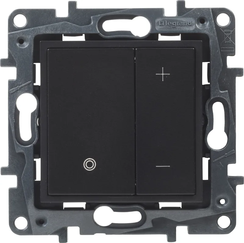 Regulador por pulsación legrand niloé step negro