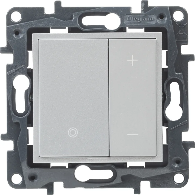 Regulador por pulsación legrand niloé step aluminio
