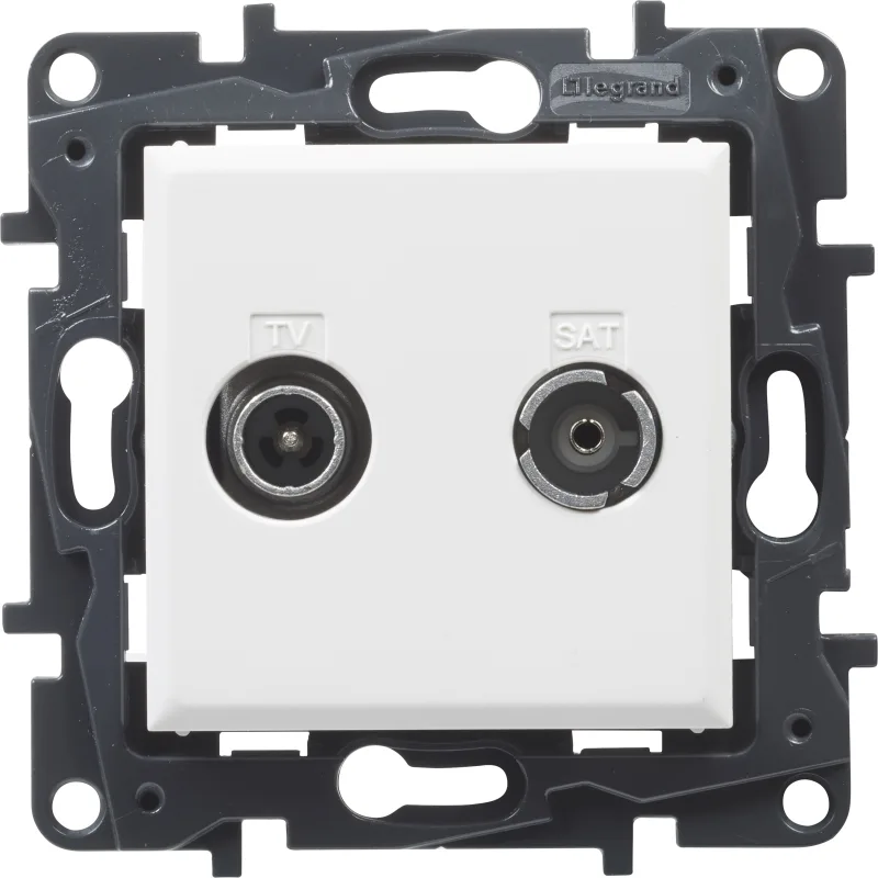 Toma de tv intermedia legrand niloé step blanco