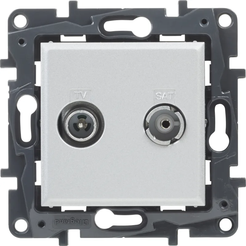 Toma de tv intermedia legrand niloé step aluminio