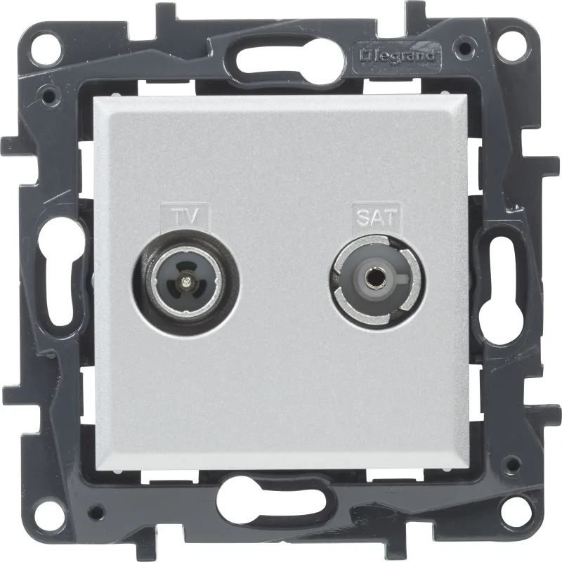 Toma tv final legrand niloé step aluminio