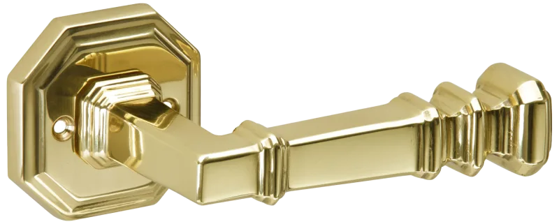 Manilla con roseta inspire serie otto en latón, niquelado satinado