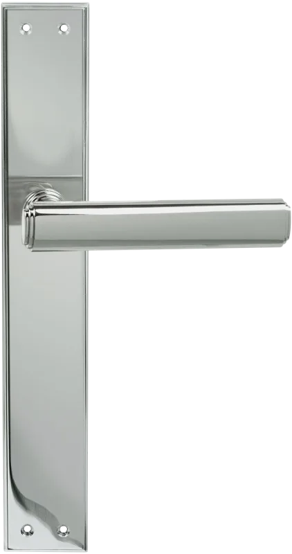 Roseta interior de puerta atelier de latón niquelado