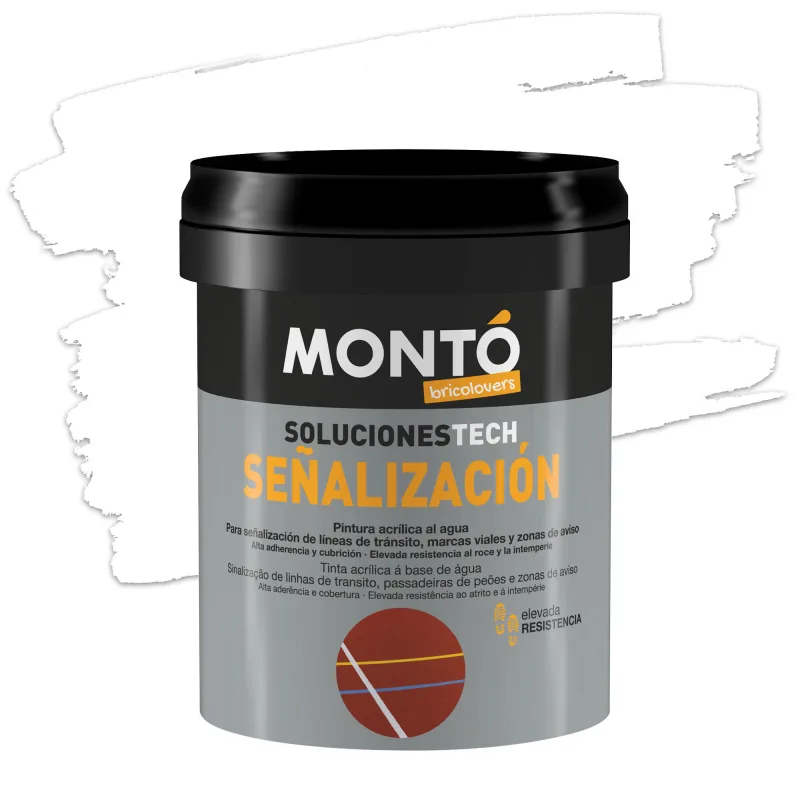 Pintura suelo color blanco para hormigón, piedra, ladrillo montó satinado 750 ml base agua