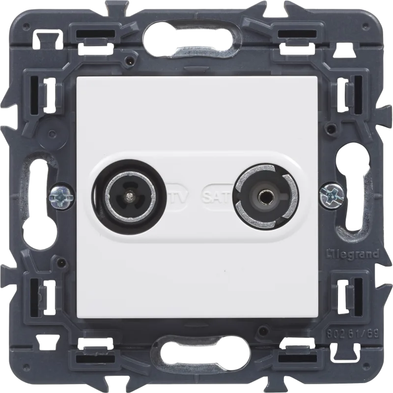 Toma de tv intermedia legrand valena next blanco