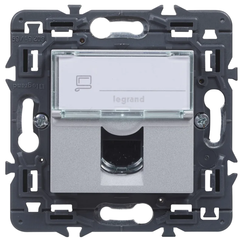 Toma de red legrand valena next aluminio