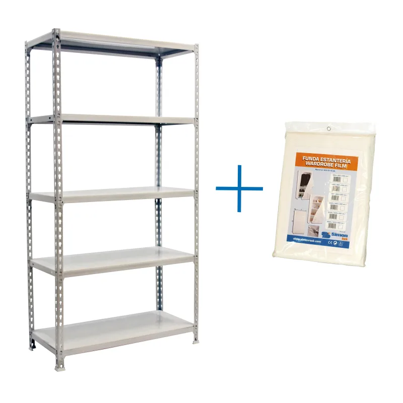 Estanteria sin tornillos simonclik blanca 5/30 con funda