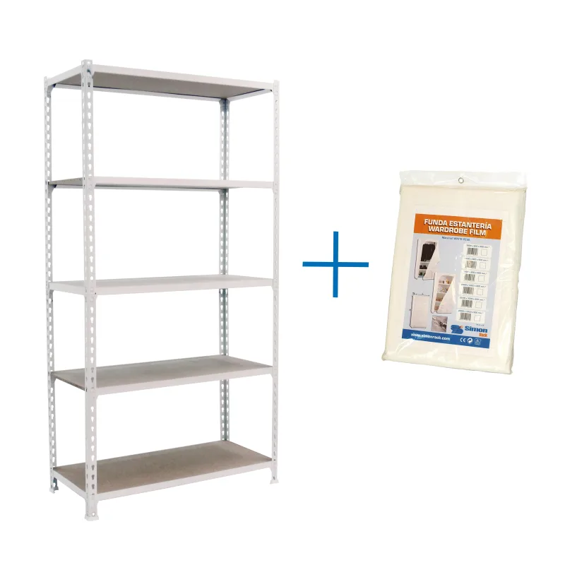 Estanteria sin tornillos maderclick blanca 5/30 + funda