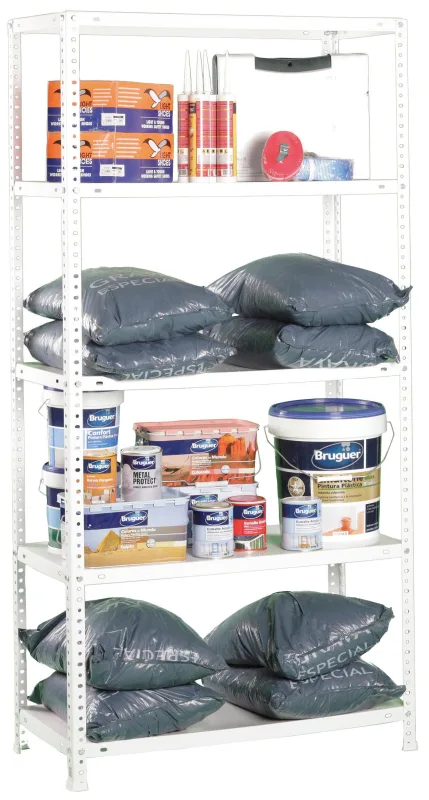 Estanteria con tornillos metalica comfort blanca plus 5/40
