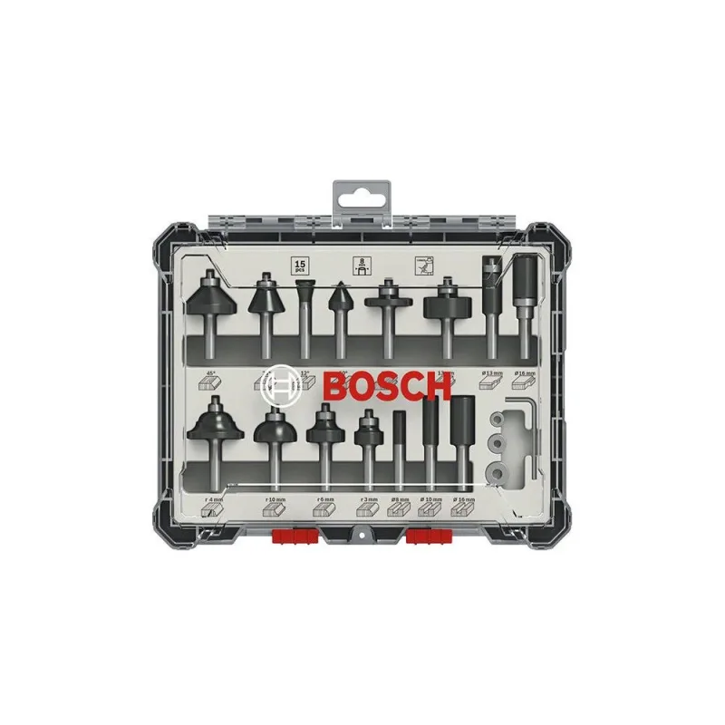 Bosch juego fresas 15 pz. 6 mm