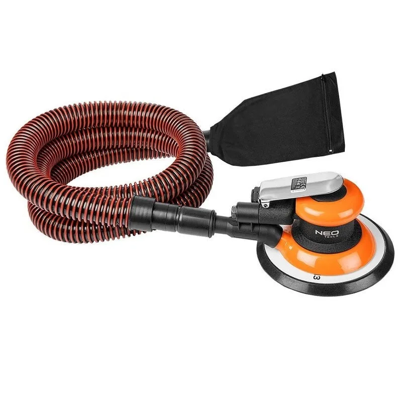 Lijadora orbital aleatoria neumática de 150 mm, extracción de polvo al vacío