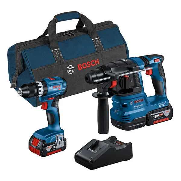 Set bosch 18v atornillador +martillo+2 baterias 4ah