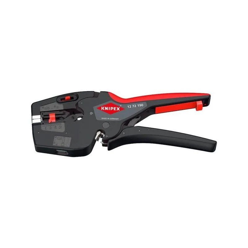 Knipex nexstrip multiherramienta de electricista, alicate pelacables negro/rojo 12 72 190 sb