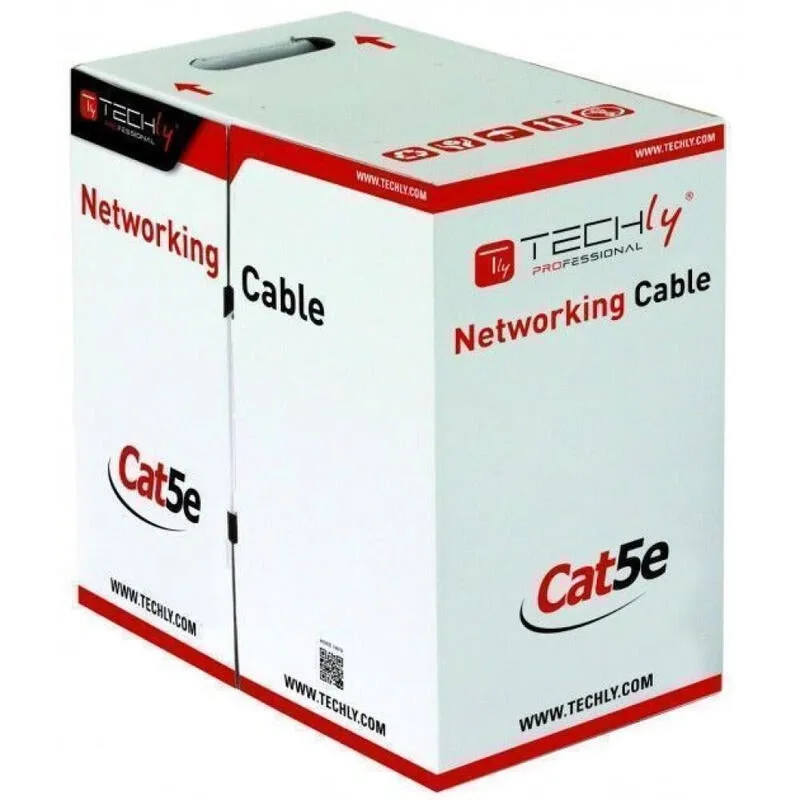 Techly cable de red f/utp cat5e twisted 305m cca exterior