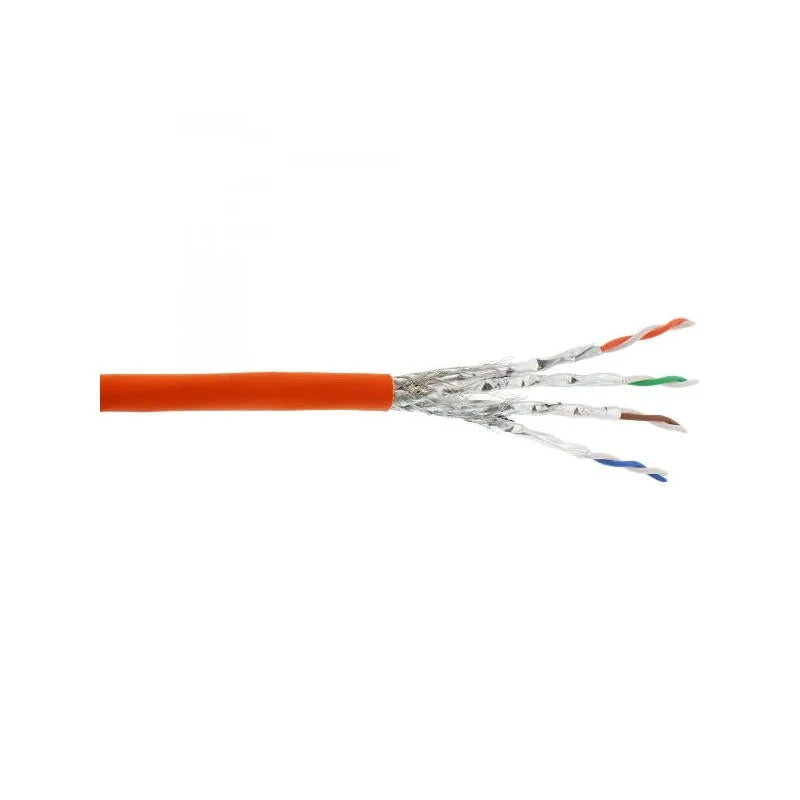 Cable de red inline s/ftp pimf cat.7a awg23 1200mhz libre de halógenos naranja 100m