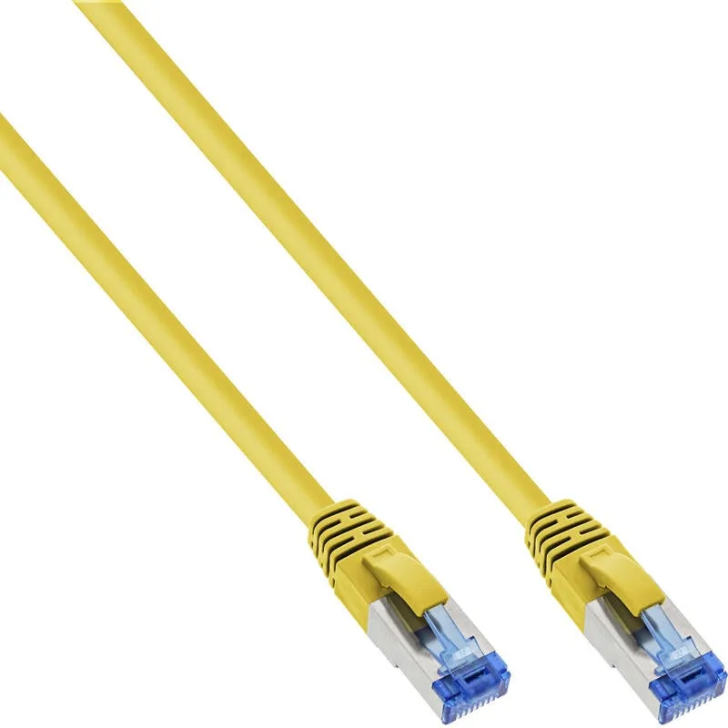 Cable de red inline s/ftp pimf cat.6a libre de halógenos 500mhz amarillo 5m
