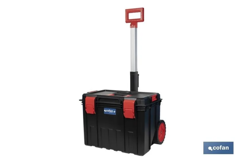 Cofan caja herramientas pvc heavy duty ruedas asa telescopica ruedas 530*355*390