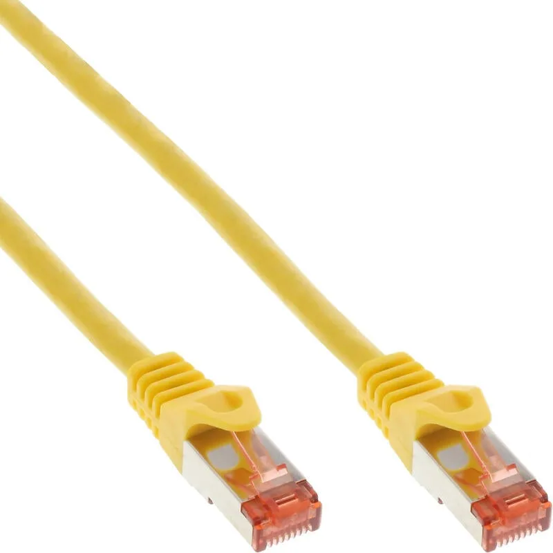 40 piezas bulk-pack inline cable de red s/ftp pimf cat.6 250mhz pvc cobre amarillo 2m