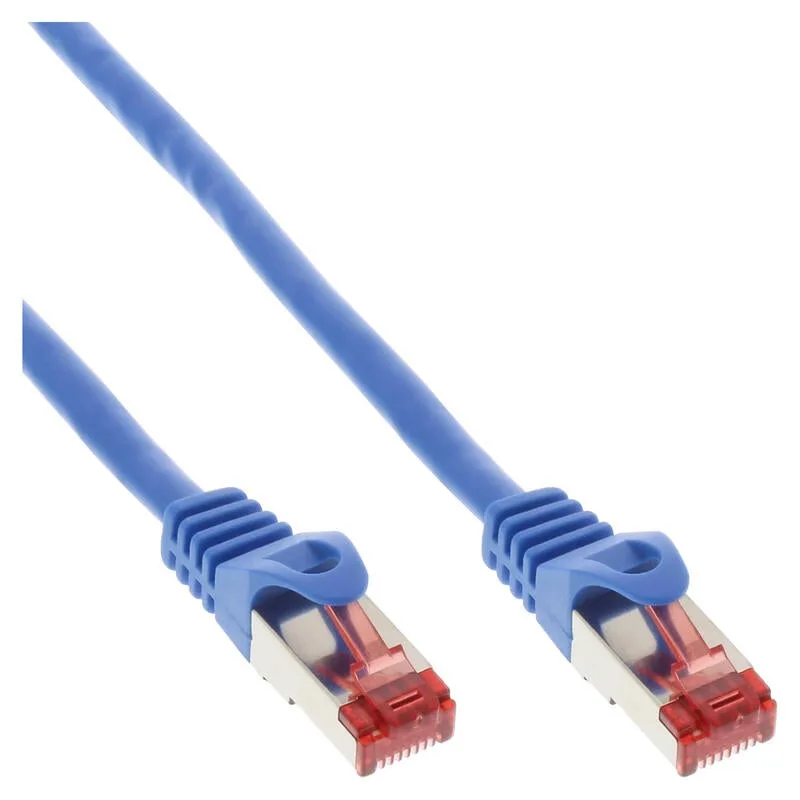 40 piezas bulk-pack inline cable de red s/ftp pimf cat.6 250mhz pvc cobre azul 2m