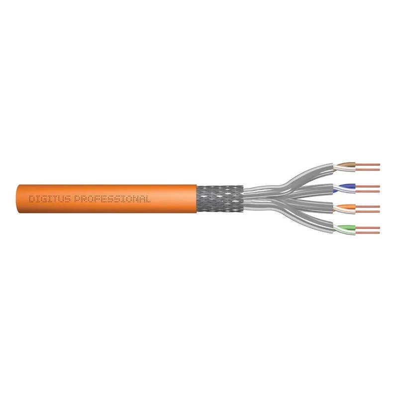Digitus s-ftp-7or-10000v2 - cable de instalación de par trenzado cat 7 s-ftp, naranja, 100 m v2