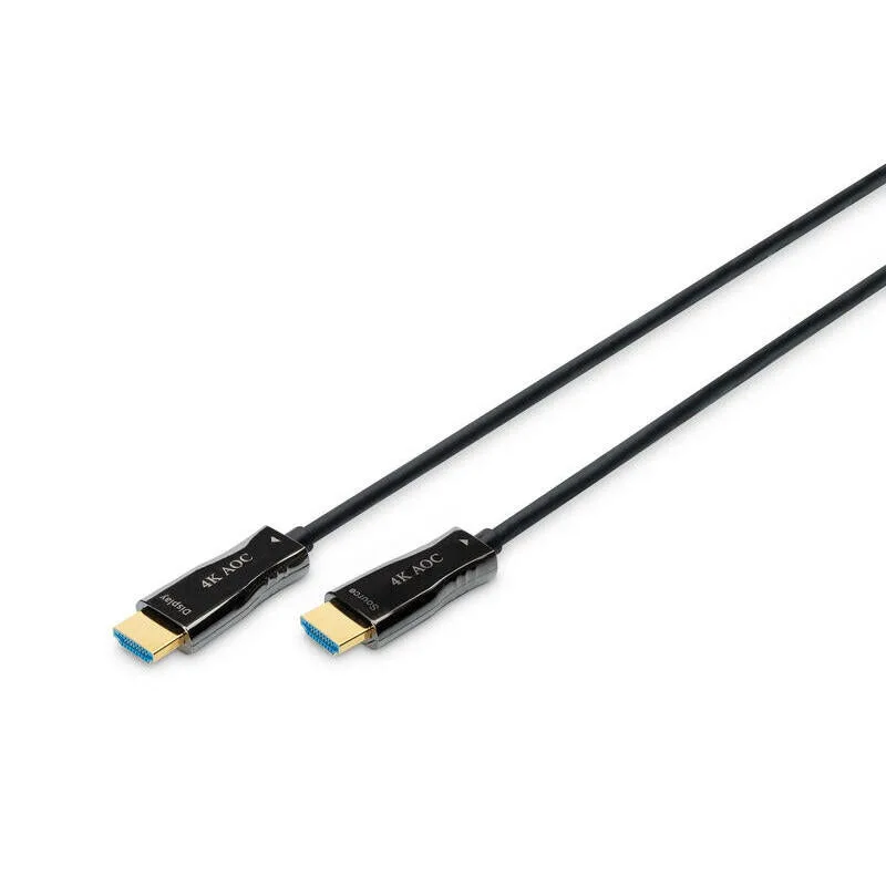 Digitus ak-330125-300-s cable fibra optica hdmi 30 m hdmi tipo a (estándar) negro