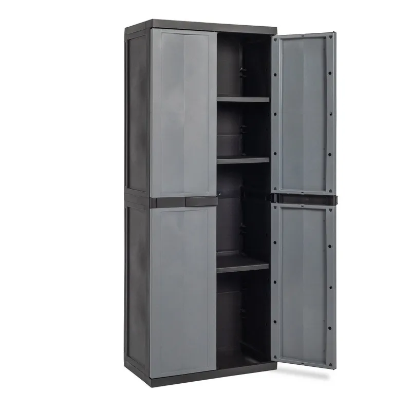 Armario de resina con 2 puertas y 3 estantes regulables mini trend toomax