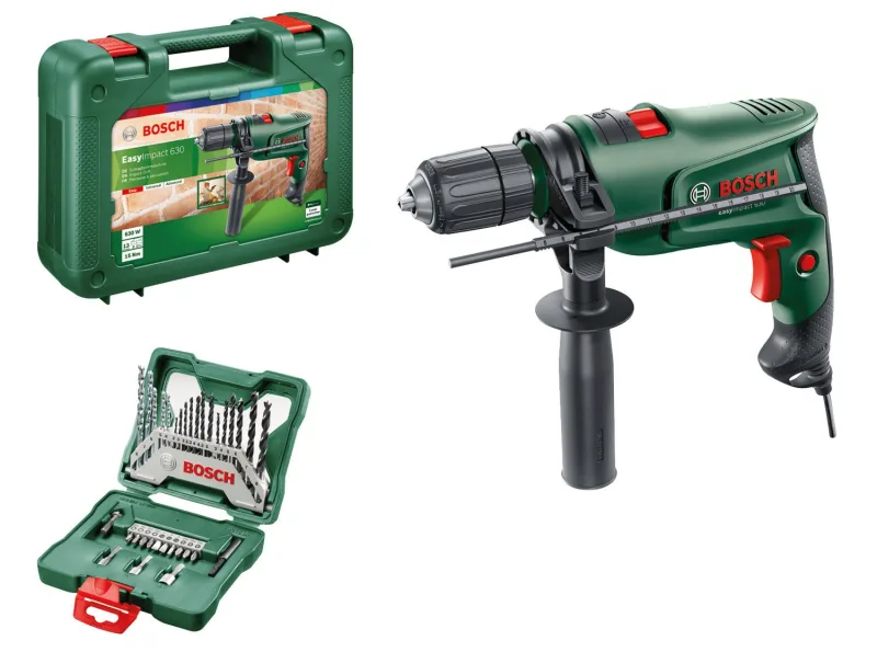 Taladro de impacto 630w + set 33pcs. bosch easyimpact630