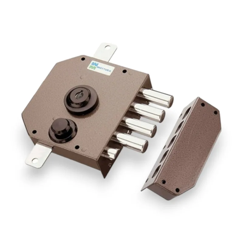 Cerradura de pestillo de doble bomba con pestillo de apertura interior con cilindro de gorjas mottura 630 - lado del bastidor lado derecho