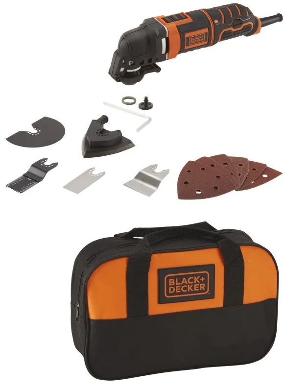 Herramienta multifunción 300w en bolsa de herramientas black+decker mt300sa2
