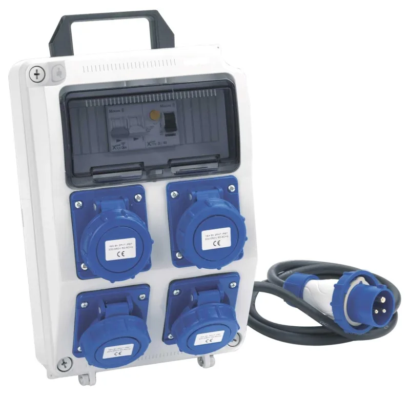 Asc ip55 centralita industrial portátil con 4 tomas serie 11 ip67