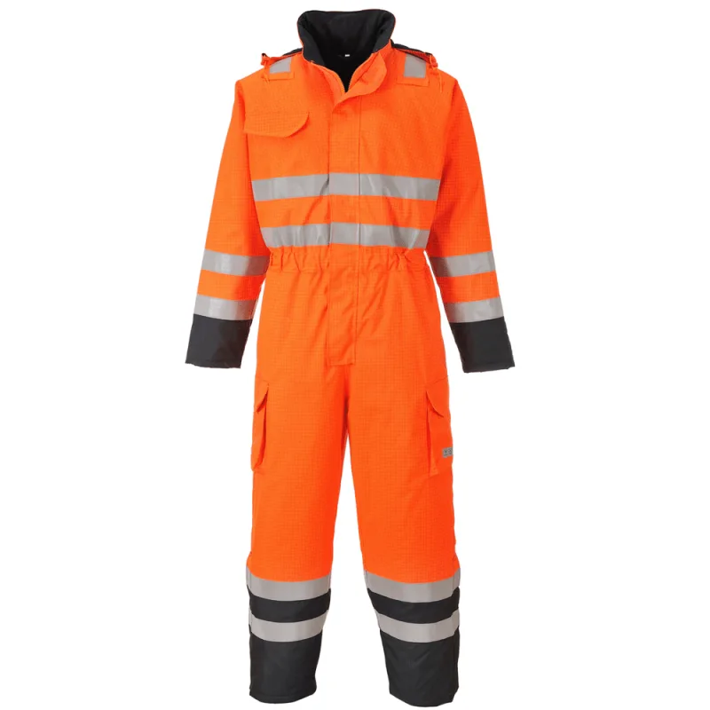 Mono de alta visibilidad ignífugo y antiestático bizflame rain portwest s775